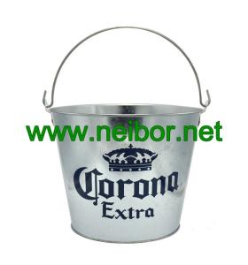 Wholesale Galvanized steel 5QT ice bucket with handle for Corona beer from china suppliers