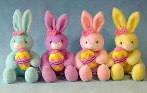 Wholesale 12inch Stuffed Easter Bunnies With Egg Push Toys, Soft Toys For Holiday Celebration from china suppliers