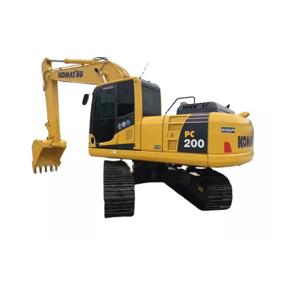20ton Komatsu PC200 Used Crawler Excavator Construction Machine with 5700mm Boom Length