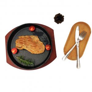 Wholesale Non Stick Cast Iron Sizzle Platter Oval Cast Iron Steak Plate from china suppliers