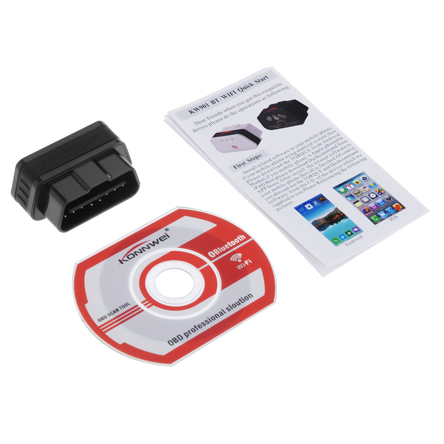 Launch Kw901 Elm327 Android Car Scanner Bluetooth Eco Obd2 Mitsubishi Bluetooth Key Programmer