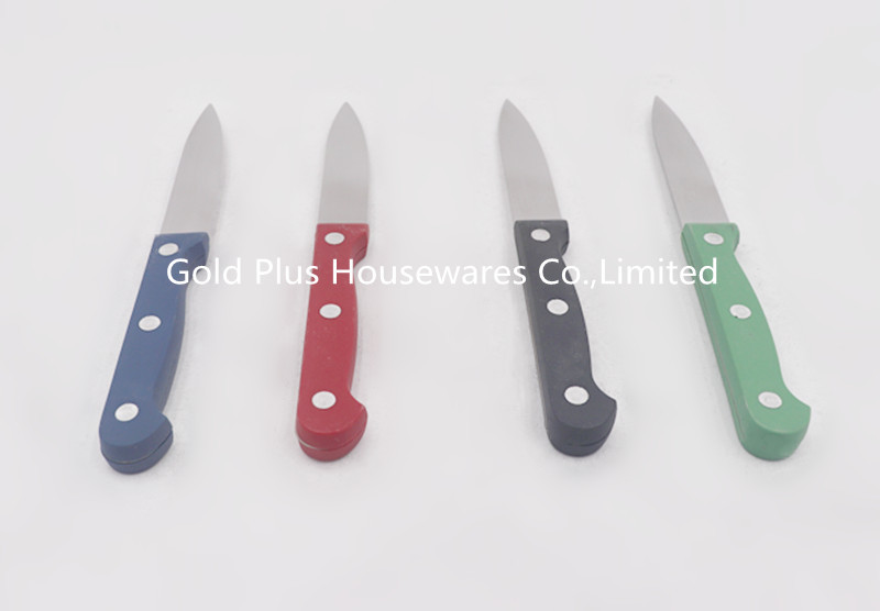 Multifunction black handle stainless steel paring knife stainless steel 0.8mm portable petty knife with sharp blade