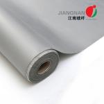 Grey Color 0.4mm Silicone Fiberglass Fireproofing Fabrics Used In Smoke