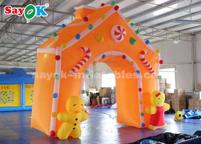 C4*4m Oxford Fabric Inflatable Christmas Archway For Holiday Decorations
