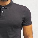 Blank Mens Polo Style Shirts , Breathable Plain Collared Golf Shirts