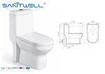 Bathroom Washdown Toilet 720*370*810mm Size PP Soft close Seat cover