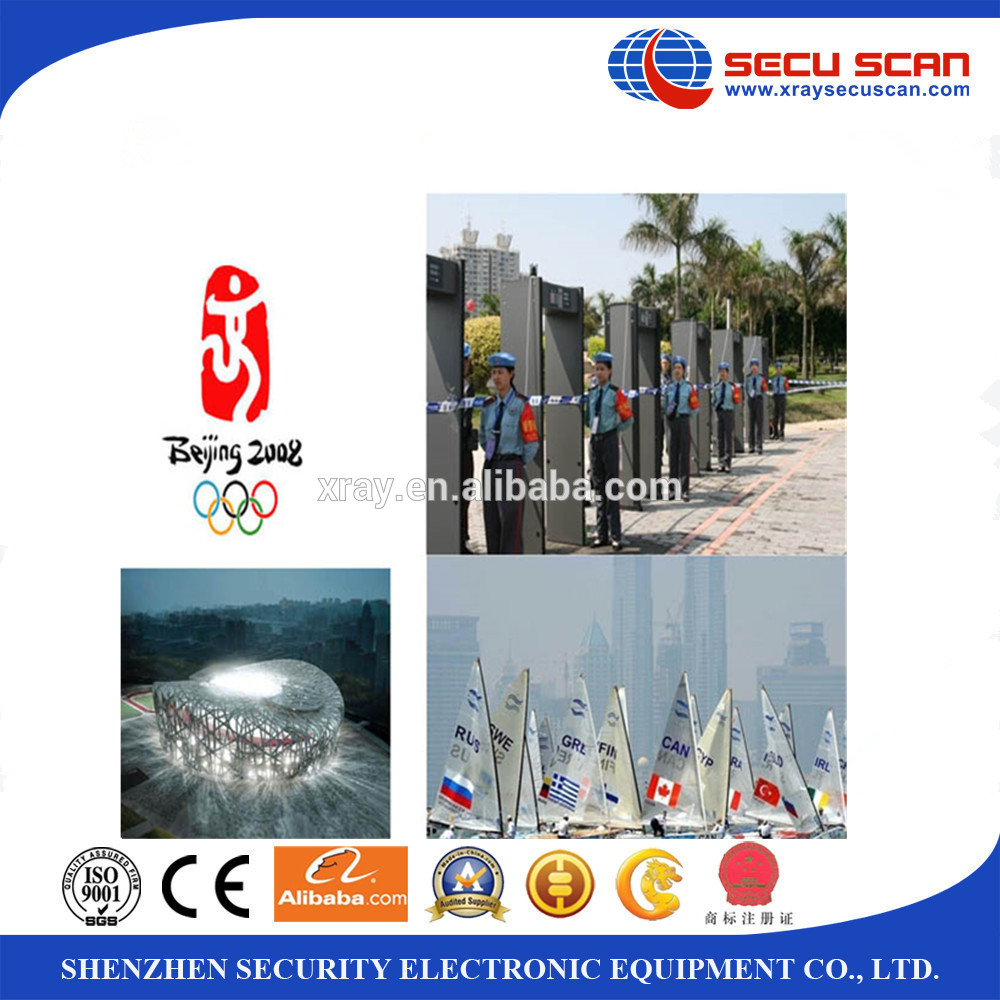 Professional Arched metal detector , shopping mall check-in area
