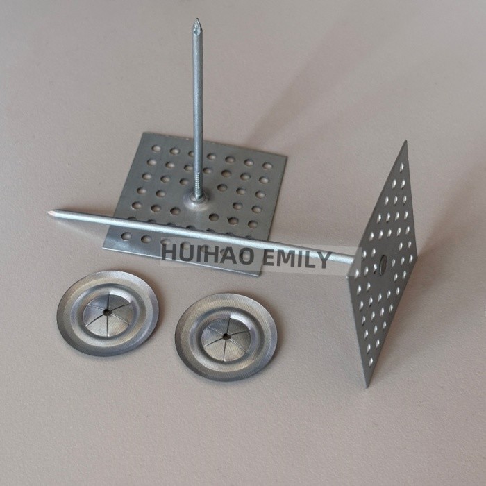 Stainless Steel Perforated Base Insulation Anchor Pins For Glass Wool
