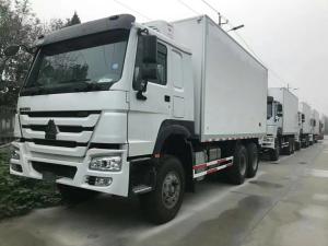 Wholesale HOWO 6x4 Tri Axle Truck 18t Refrigerator Box Truck White from china suppliers