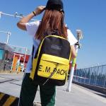 New nylon monogram printed backpack fashion trend European and American style