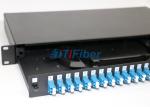 Dustproof Rack Mount Fiber Optic Patch Panel With Cold Rolled Steel Material