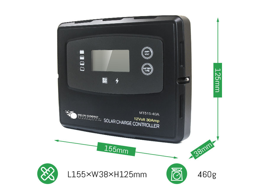 LCD LED Display 40A 24V 12 Volt Solar Panel Charge Controller For Agm Battery