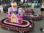 Coin Operated Kids Riding Machine / Electronic Castle Rotation Train Go Round