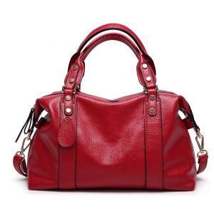 Wholesale Red Ladies Real Leather Handbags 38*29*13 Cm Adjustable Shoulder Strap from china suppliers