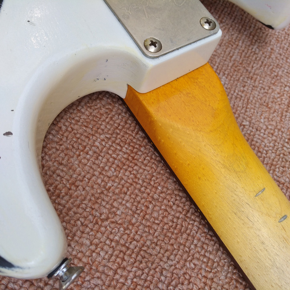 New style high quality relic remains ST electric guitar, handmade ST aged relic electric guitar