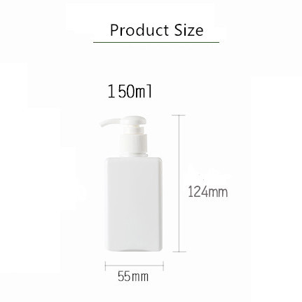 Variety 150ml Lotion Pump Bottles PETG Material Square Shape Lightweight