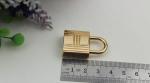 Fashion nickel color zinc alloy metal bag decorative lock with key for handbags