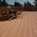 Double Surface Treatment WPC Decking 18mm Above Thickness for Park Balcony