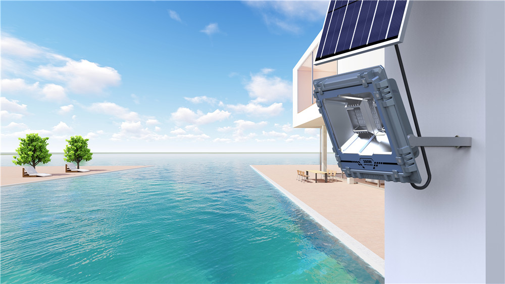 Outdoor Street Security Solar Flood Light Dusk To Dawn Waterproof IP67