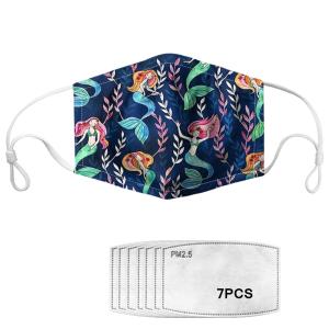 Wholesale Cartoon Mermaid Washable Printed Reusable Face Mask ODM For Kids from china suppliers
