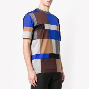 Wholesale Summer Mens Casual T Shirts , Multi Color Block T Shirt Size XS-XXXXXL from china suppliers