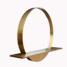 Buy cheap Hot Selling Round Mirror Gold Stainless Steel Mirror With Shelf for Home Hotel from wholesalers
