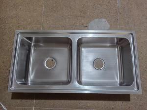 Wholesale Big Size Equal Bowl Kitchen Stainless Steel Double Bowl Sink from china suppliers