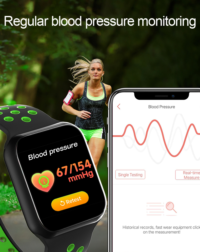 Amazon Walking Machine Series 6 F3 NFC Mobile Watch Phones Call Reminder Smartwatch