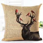 Geometric Deer Antler Throw Pillow Case Cushion Cover 18x18 Nordic Animal