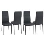 Stackable Kitchen 23KGS Black High Back Dining Chairs