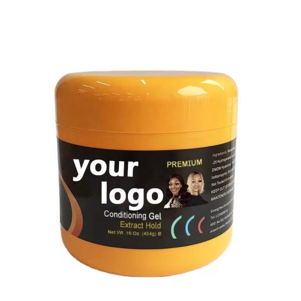 16oz Yellow Shine Jam Styling Gel Strong Hold No Residue Edge Control Gel Loc