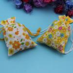 Cloth Jewelry Packaging Bags , Colorful Drawstring Christmas Gift Bags