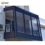 Shade Automatic 38mm outdoor aluminium plantation shutters Horizontal Opening