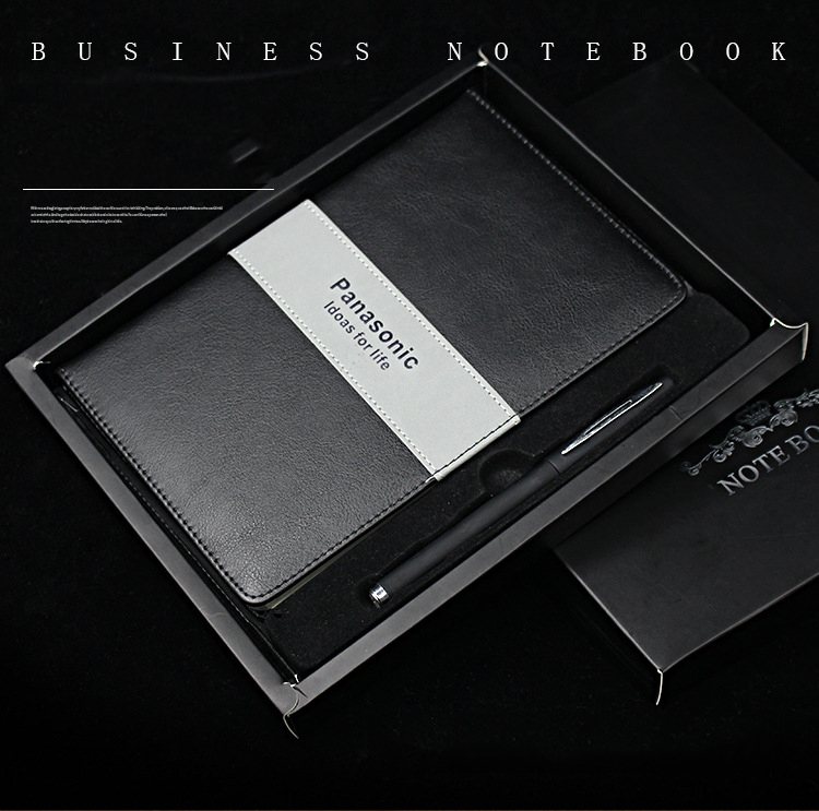 Gift Set Hardcover Leather A5 Lined Journal Writing Thick Classic Ruled Notebook with Pen