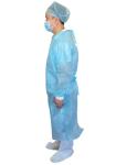 Anti Virus Disposable Isolation Gowns Nonwoven Cloth With Cap One Piece