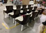 Hotel Restaurant Chairs with High Glossy Backrest Comfortably Upholstered