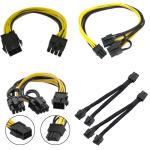 PSU Pcie 6pin Female To 8pin Male Power Supply Gpu Cable