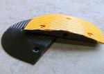 50mm Height High Purity Rubber Black Yellow 9kg Driveway Speed Bumps