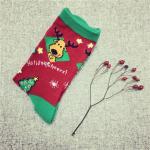 Christmas deer patterned design cosy cotton sweat-absorbent winter dress socks