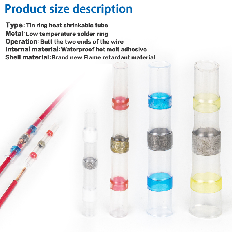 Various Type Heat Shrink Solder Sleeve Heat Shrink Butt Connector Wire