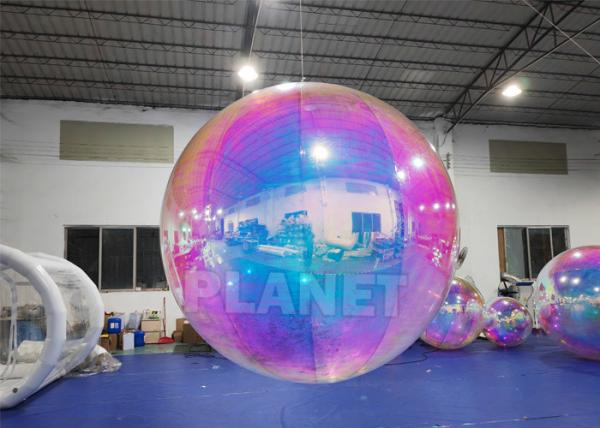 Decorative Inflatable Iridescent Mirror Balls Giant Dazzling Inflatable Mirror Ball Inflatable Colorful Mirror Ball