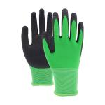 Durable 13 Gauge Polyester Black Latex Work Gloves Anti Slip Abrasion Resistant