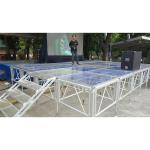 Outdoor Event Glass Stage Mobile Aluminum Assemble Portable Acrylic Stage