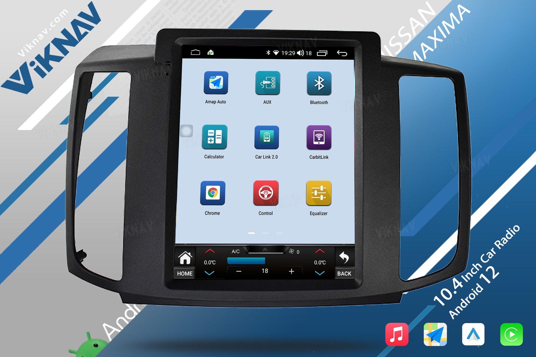 2008-2012 Nissan MAXIMA Double Din Bluetooth Head Unit Car Stereo Replacement