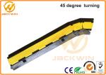 Yellow / Black 2 Channel Rubber Corner Guard Rubber Cable Protection Ramps For