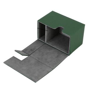 Wholesale Dustproof 80+ Deck Card Box PU Leather MTG Leather Card Box With Dice Tray from china suppliers