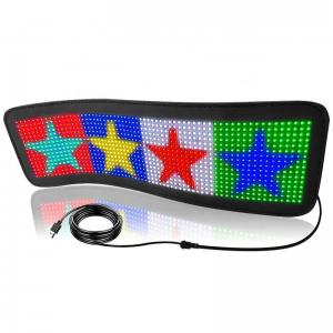China Flexible LED Display Matrix Panels HD Full Color APP Control Soft Rear Window Car Sign on sale
