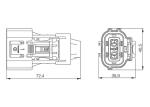 Insulation Resistant EV Battery Connector , AC3000V 2 Pin Male Female Plug