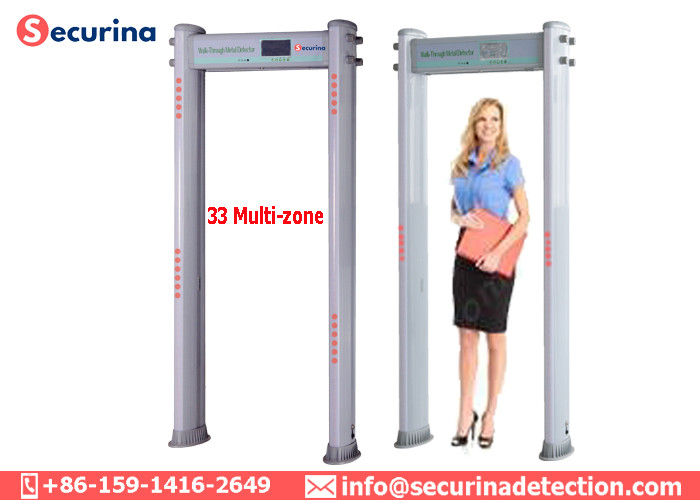 7 Inch Screen Walk Through Metal Detector Gate Elliptical Column Adopt ABS Door Frame