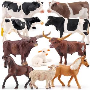 Wholesale 10-Piece Animal Figures Set Multicolor Plastic Ocean and Farm Animals for Preschoolers from china suppliers